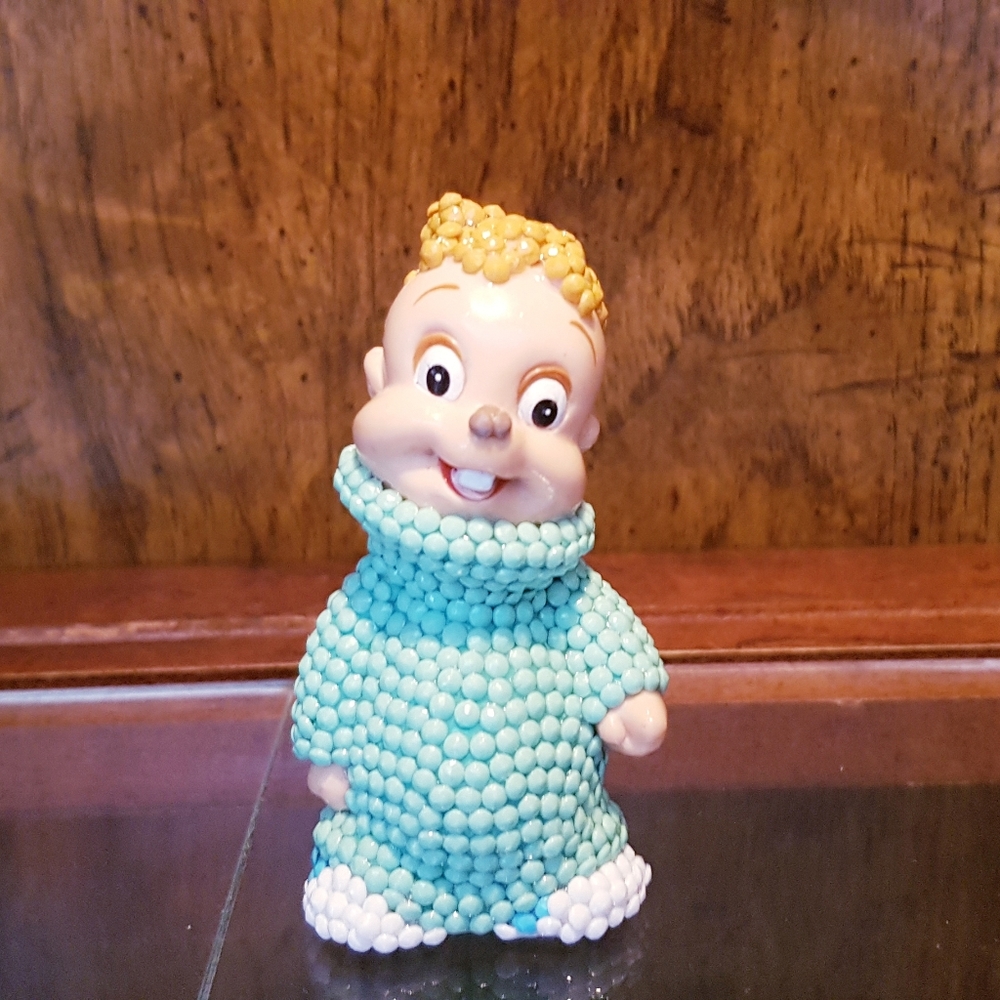 1990 Alvin and the Chipmunks Theodore Beaded Upcycled Hand Crafted Vintage